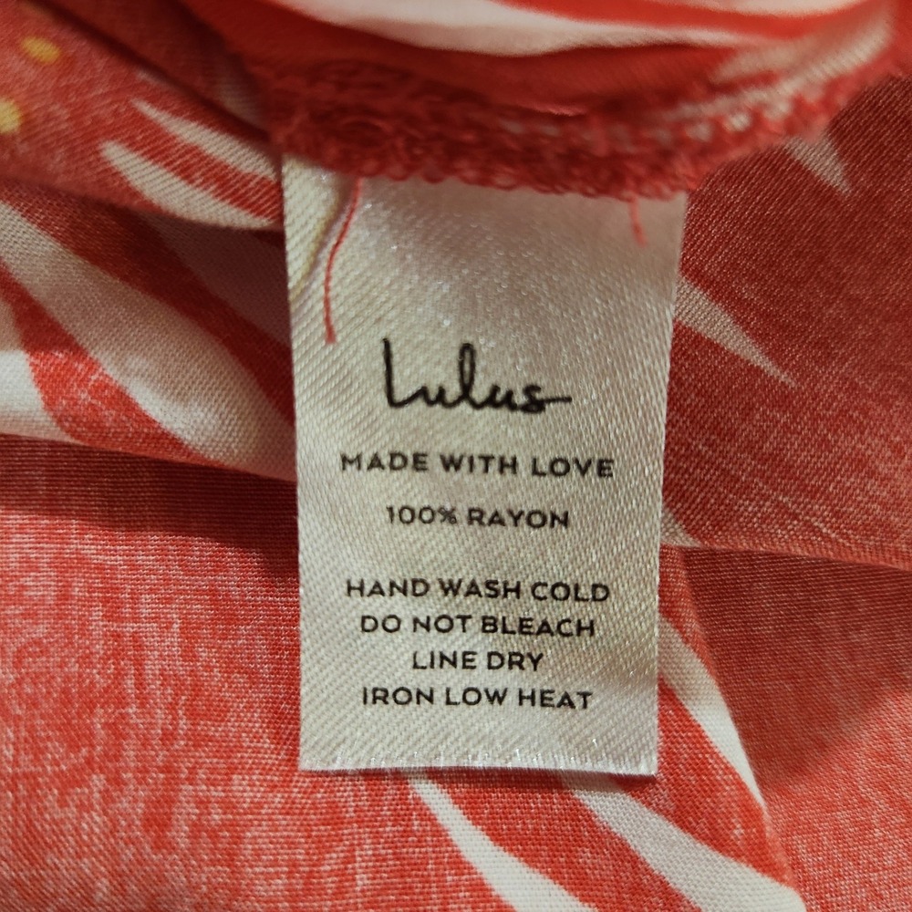 Lulus Trancoso Coral Floral Print Maxi Skirt M Side Zip High Slits Elastic Waist - Picture 8 of 11